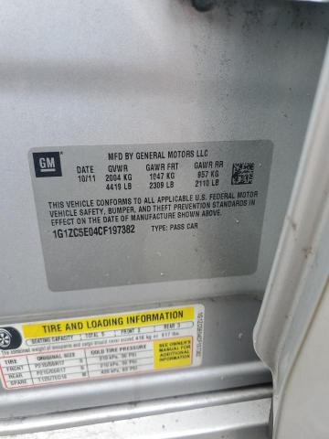 1G1ZC5E04CF197382 - 2012 CHEVROLET MALIBU 1LT SILVER photo 12