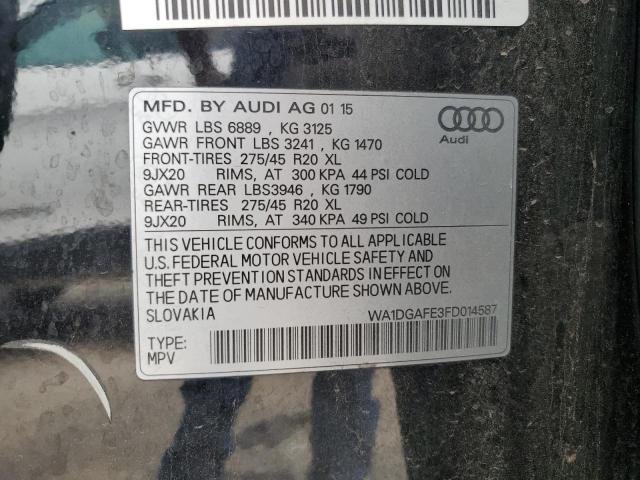 WA1DGAFE3FD014587 - 2015 AUDI Q7 PRESTIGE BLACK photo 13