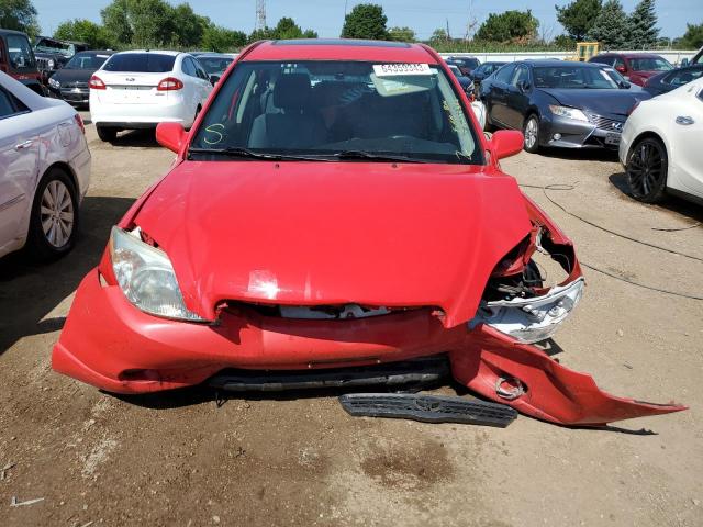 2T1KR30E45C422166 - 2005 TOYOTA COROLLA MA XR RED photo 5