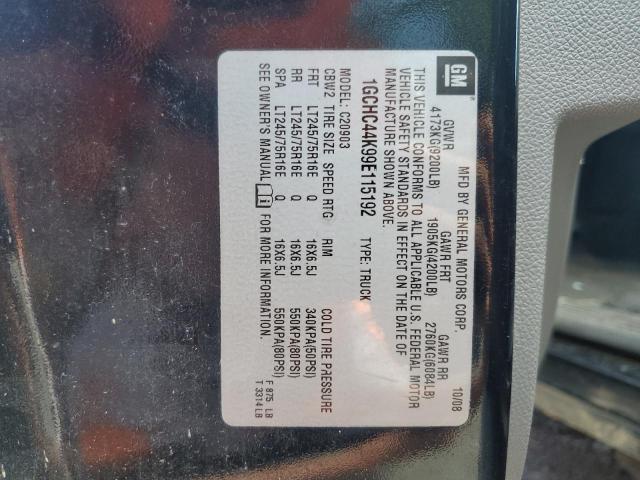 1GCHC44K99E115192 - 2009 CHEVROLET SILVERADO C2500 HEAVY DUTY BLACK photo 12