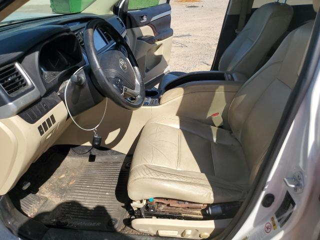 5TDKKRFH8ES034874 - 2014 TOYOTA HIGHLANDER XLE WHITE photo 7