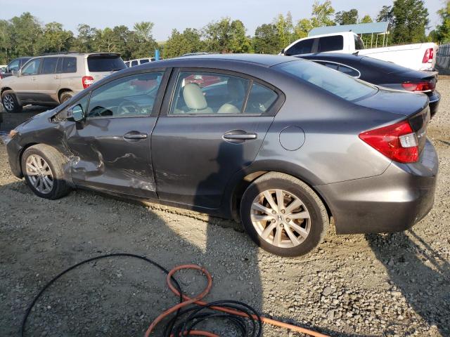 2HGFB2F95CH518547 - 2012 HONDA CIVIC EXL GRAY photo 2