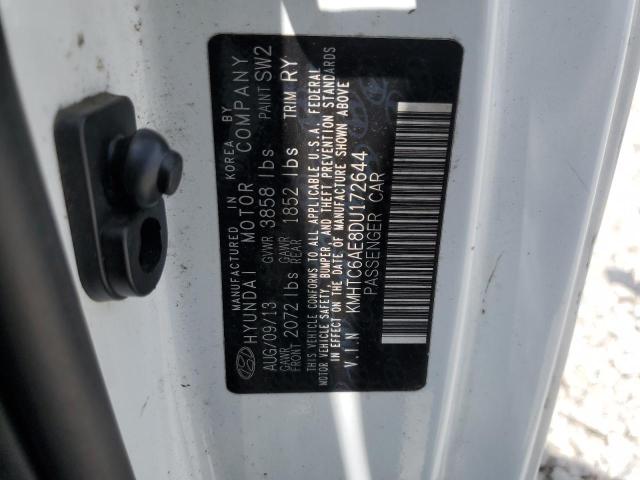 KMHTC6AE8DU172644 - 2013 HYUNDAI VELOSTER TURBO 白色 照片 12