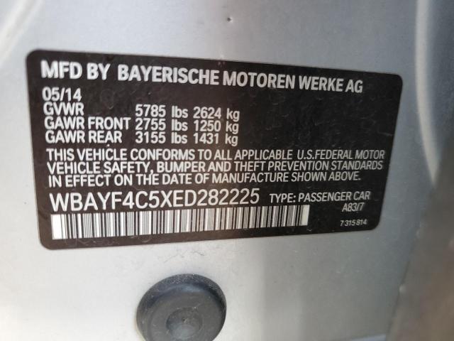 WBAYF4C5XED282225 - 2014 BMW 740 LXI SILVER photo 12