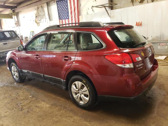 4S4BRCAC3B3417344 - 2011 SUBARU OUTBACK 2.5I BURGUNDY photo 2