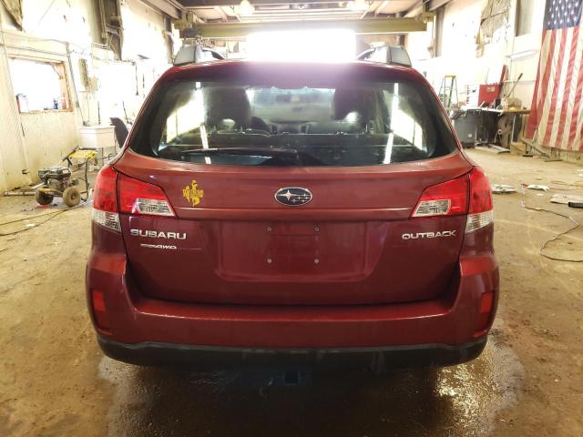 4S4BRCAC3B3417344 - 2011 SUBARU OUTBACK 2.5I BURGUNDY photo 6