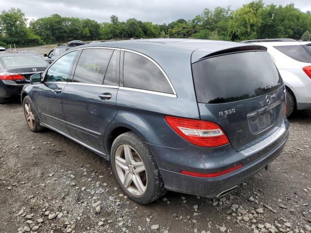 4JGCB6FE7BA120464 - 2011 MERCEDES-BENZ R 350 4MATIC BLUE photo 2