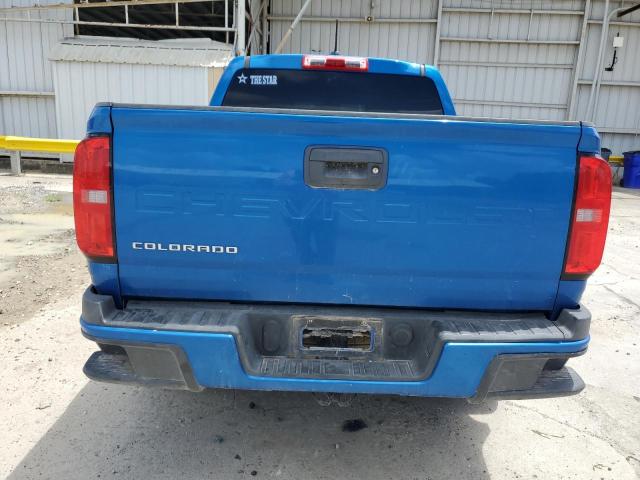 1GCGSBEA6M1122948 - 2021 CHEVROLET COLORADO BLUE photo 6