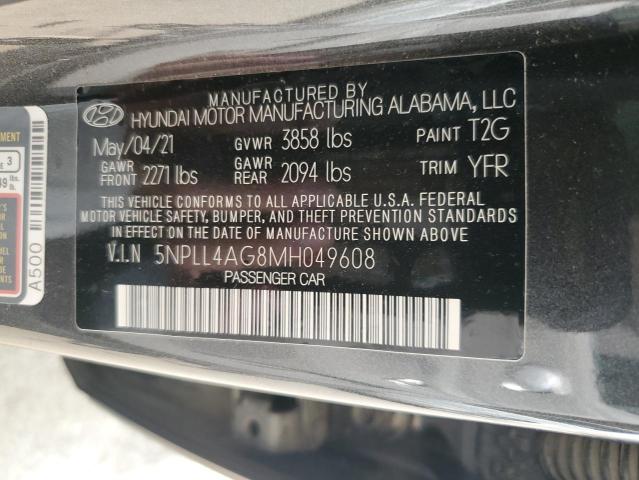 5NPLL4AG8MH049608 - 2021 HYUNDAI ELANTRA SE GRAY photo 13