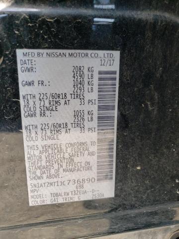 5N1AT2MT1JC736890 - 2018 NISSAN ROGUE S BLACK photo 13