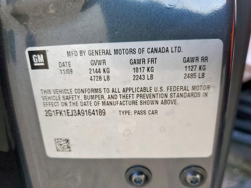 2G1FK1EJ3A9164189 - 2010 CHEVROLET CAMARO SS CHARCOAL photo 13