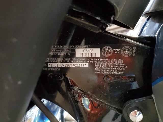 1HD1FCW196Y702377 - 2006 HARLEY-DAVIDSON FLHTCUI 蓝色 照片 10