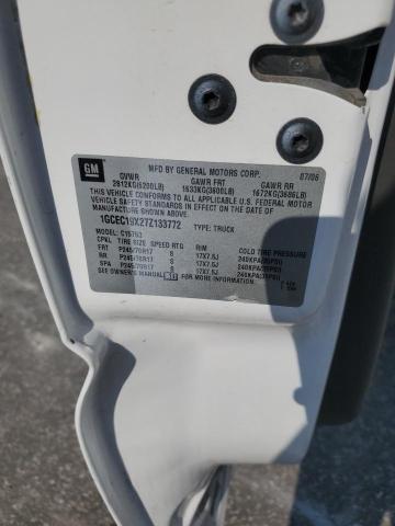 1GCEC19X27Z133772 - 2007 CHEVROLET SILVERADO C1500 CLASSIC WHITE photo 12