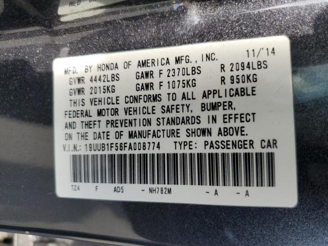 19UUB1F56FA008774 - 2015 ACURA TLX TECH GRAY photo 12