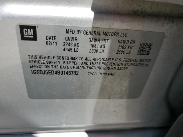 1G6DJ5ED4B0145782 - 2011 CADILLAC CTS PERFORMANCE COLLECTION Серебристый фото 12