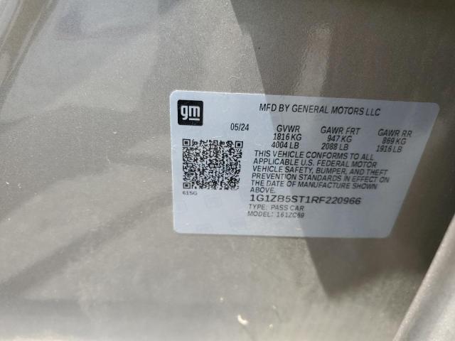 1G1ZB5ST1RF220966 - 2024 CHEVROLET MALIBU LS 灰色 照片 12