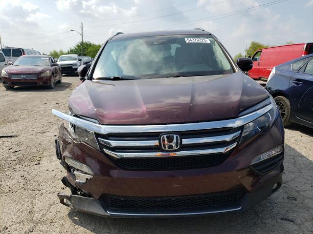 5FNYF6H00HB012803 - 2017 HONDA PILOT ELITE BURGUNDY photo 5