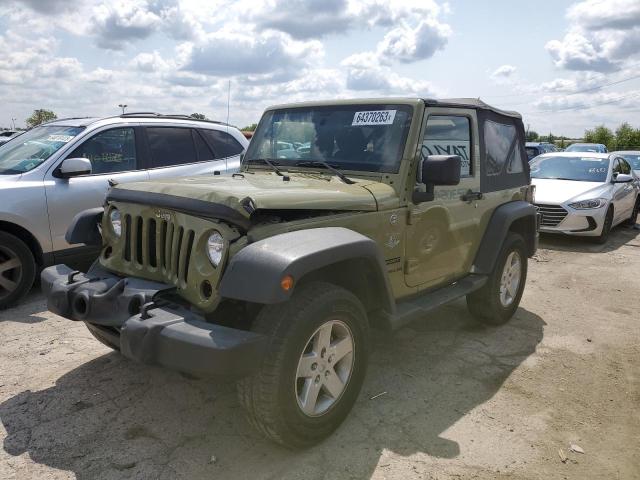 1C4AJWAGXDL627308 - 2013 JEEP WRANGLER SPORT GREEN photo 1