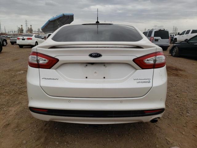 3FA6P0RU3DR362556 - 2013 FORD FUSION TITANIUM HEV WHITE photo 6