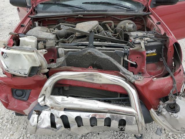 5TFTX4CN2CX015327 - 2012 TOYOTA TACOMA ACCESS CAB წითელი ფოტო 11