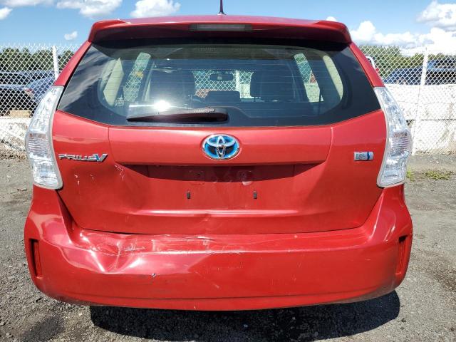 JTDZN3EU2D3231279 - 2013 TOYOTA PRIUS V RED photo 6