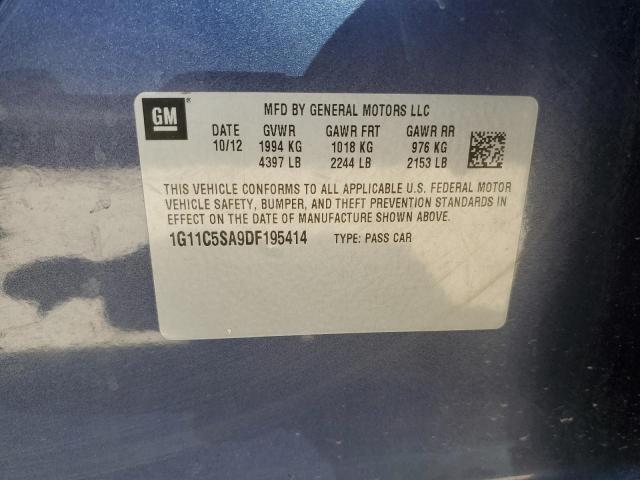 1G11C5SA9DF195414 - 2013 CHEVROLET MALIBU 1LT 蓝色 照片 12