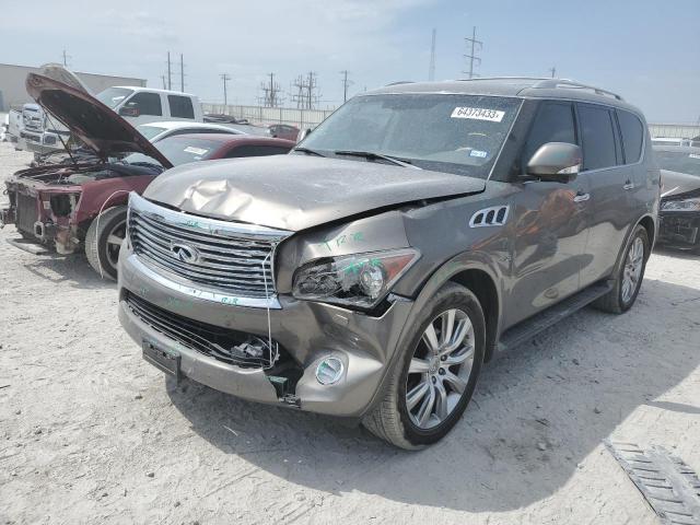 JN8AZ2ND8E9751338 - 2014 INFINITI QX80 BROWN photo 1