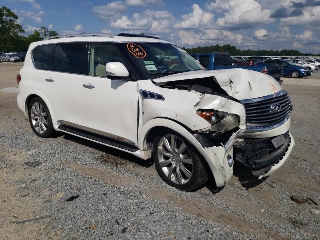 JN8AZ2NF4E9551624 - 2014 INFINITI QX80 WHITE photo 4