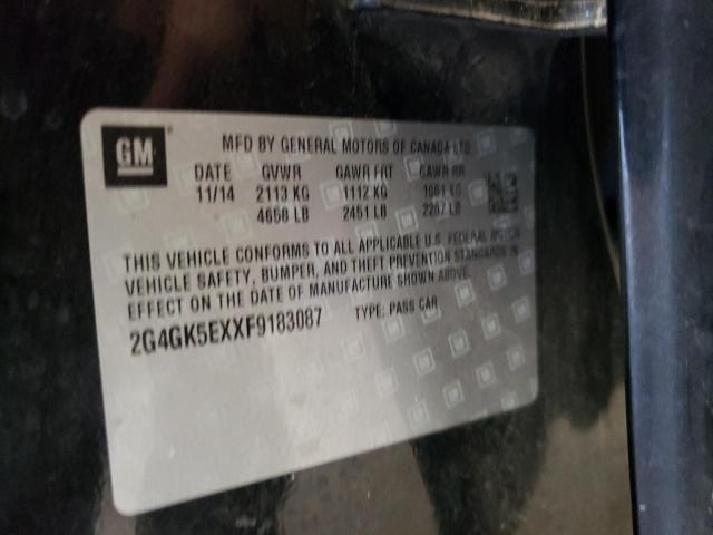 2G4GK5EXXF9183087 - 2015 BUICK REGAL 黑色 照片 12