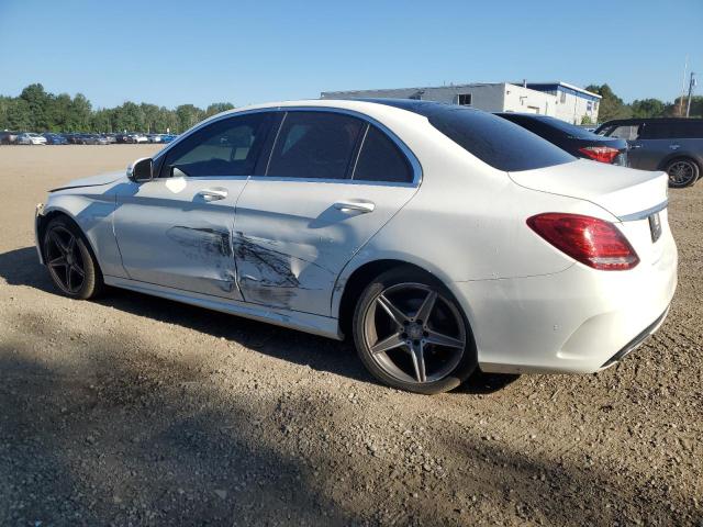 55SWF4KB3FU010951 - 2015 MERCEDES-BENZ C 300 4MATIC WHITE photo 2