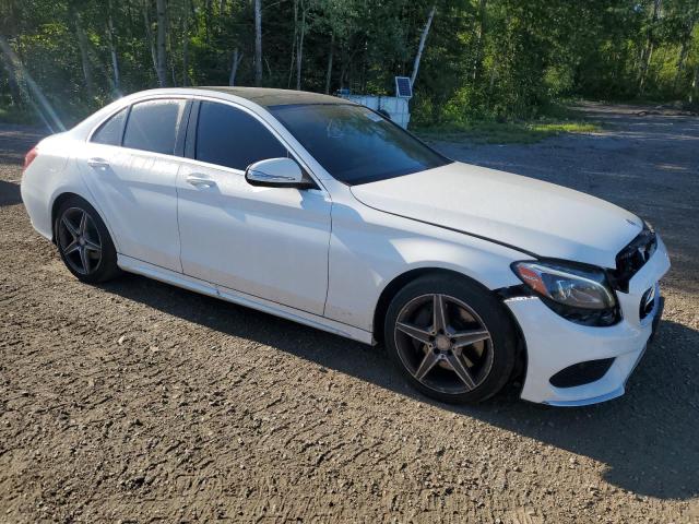 55SWF4KB3FU010951 - 2015 MERCEDES-BENZ C 300 4MATIC WHITE photo 4