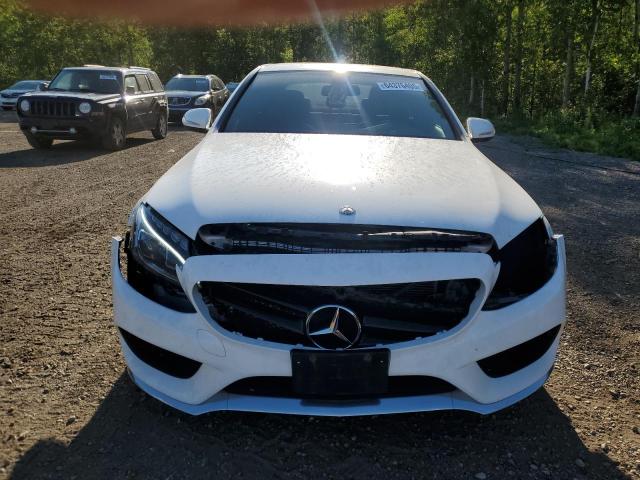 55SWF4KB3FU010951 - 2015 MERCEDES-BENZ C 300 4MATIC WHITE photo 5