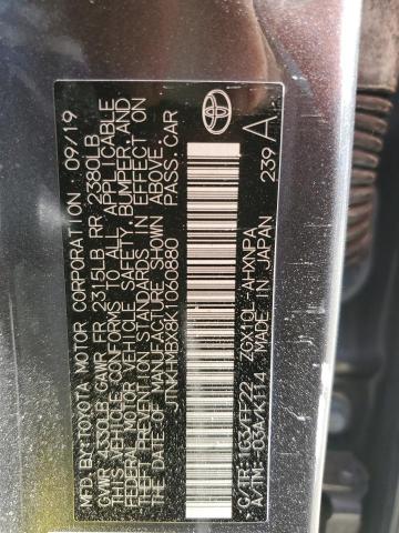 JTNKHMBX8K1060880 - 2019 TOYOTA C-HR XLE GRAY photo 12