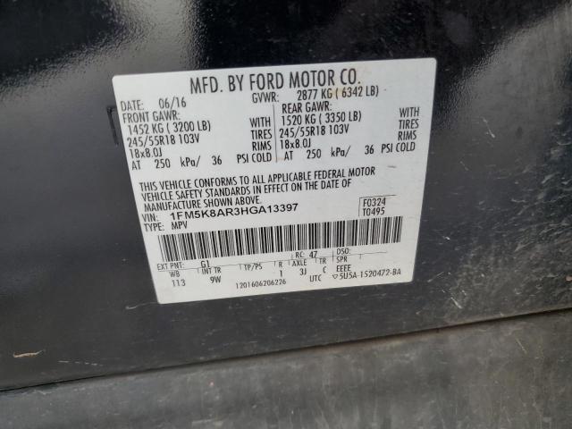 1FM5K8AR3HGA13397 - 2017 FORD EXPLORER POLICE INTERCEPTOR 黑色 照片 13