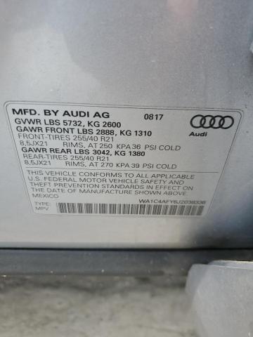 WA1C4AFY6J2038336 - 2018 AUDI SQ5 PRESTIGE SILVER photo 13