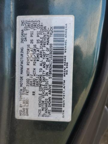 5TBRN34171S192098 - 2001 TOYOTA TUNDRA ACCESS CAB SR5 BLACK photo 12