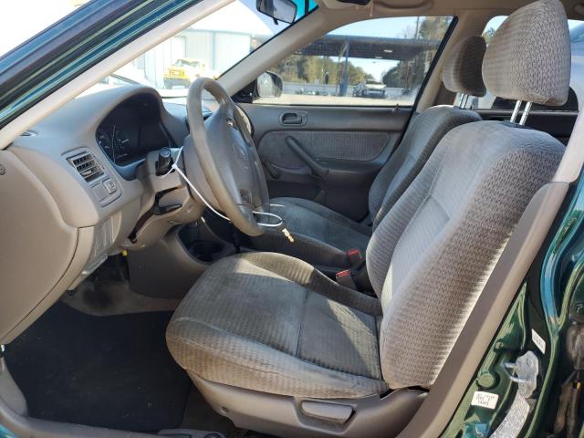 2HGEJ6618YH561478 - 2000 HONDA CIVIC BASE GREEN photo 13