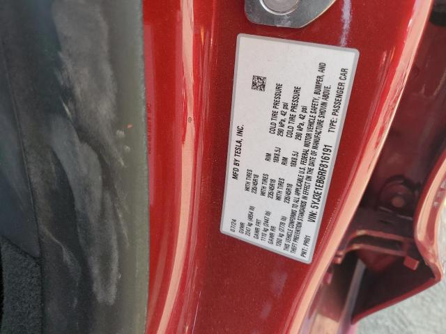 5YJ3E1EB6RF816191 - 2024 TESLA MODEL 3 Червоний фото 12
