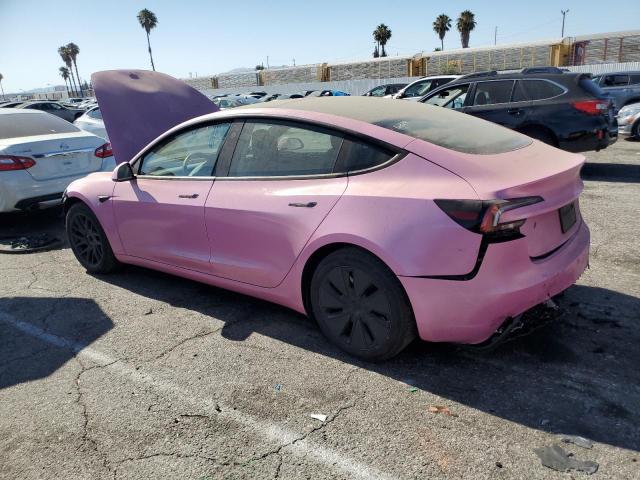 5YJ3E1EA2RF734448 - 2024 TESLA MODEL 3 粉色 照片 2