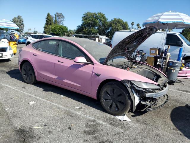 5YJ3E1EA2RF734448 - 2024 TESLA MODEL 3 粉色 照片 4