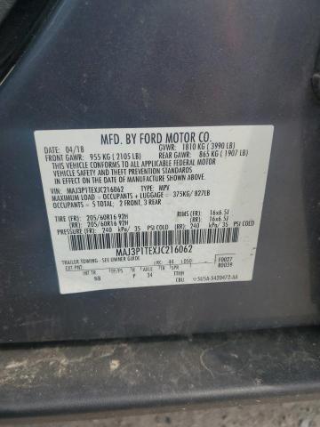 MAJ3P1TEXJC216062 - 2018 FORD ECOSPORT SE ნაცრისფერი ფოტო 13