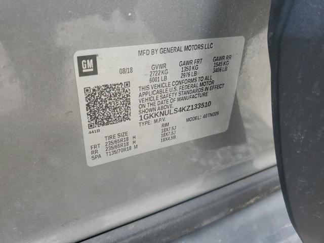 1GKKNULS4KZ133510 - 2019 GMC ACADIA SLT-1 GRAY photo 13