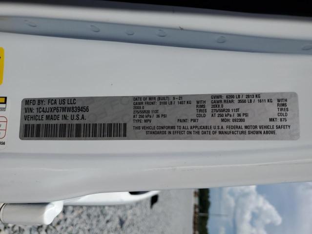 1C4JJXP67MW839456 - 2021 JEEP WRANGLER U SAHARA 4XE WHITE photo 13