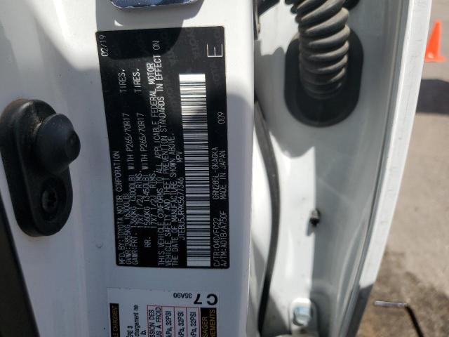 JTEBU5JR9K5677346 - 2019 TOYOTA 4RUNNER SR5/SR5 PREMIUM WHITE photo 13