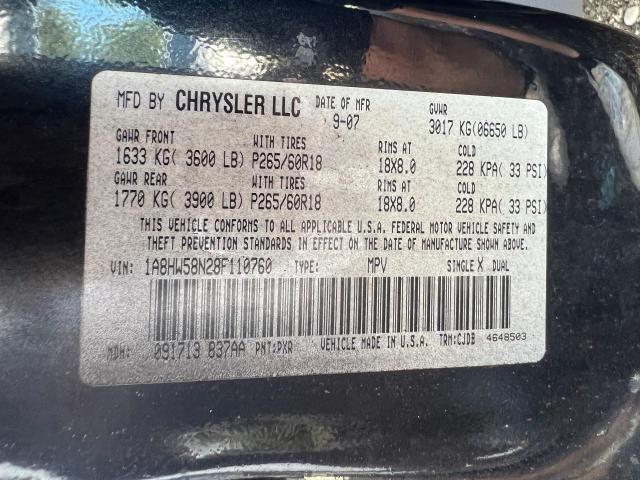 1A8HW58N28F110760 - 2008 CHRYSLER ASPEN LIMITED 黑色 照片 10