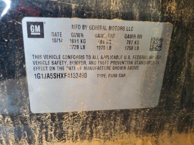 1G1JA5SHXF4133490 - 2015 CHEVROLET SONIC LS 黑色 照片 12