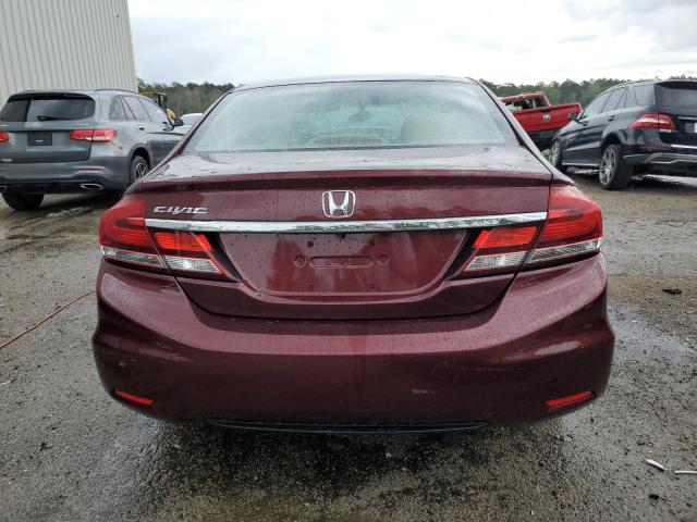 19XFB2F88DE263864 - 2013 HONDA CIVIC EX BURGUNDY photo 6