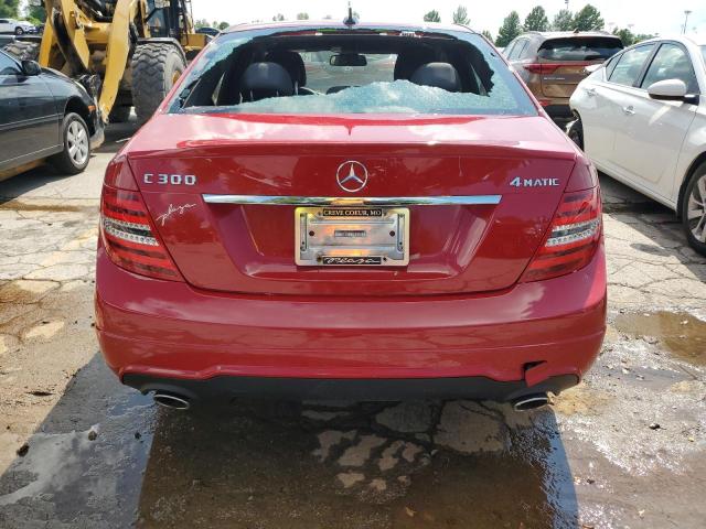 WDDGF8AB9ER323175 - 2014 MERCEDES-BENZ C 300 4MATIC RED photo 6