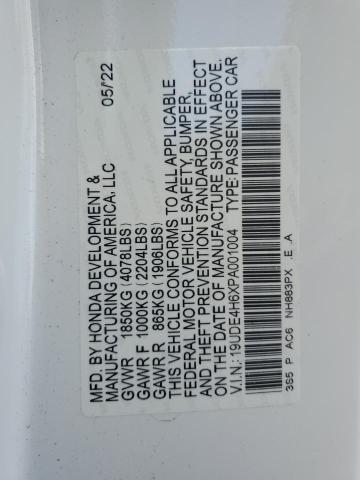 19UDE4H6XPA001004 - 2023 ACURA INTEGRA A-SPEC TECH WHITE photo 10