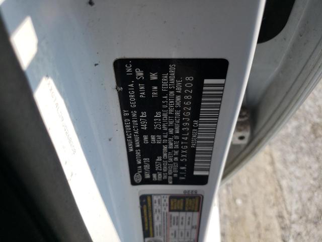 5XXGT4L39JG268208 - 2018 KIA OPTIMA LX WHITE photo 12